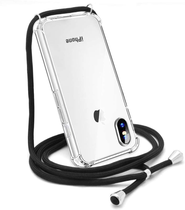Transparant TPU Telefoonhoesje met Koord voor iPhone X / Xs | 46916062