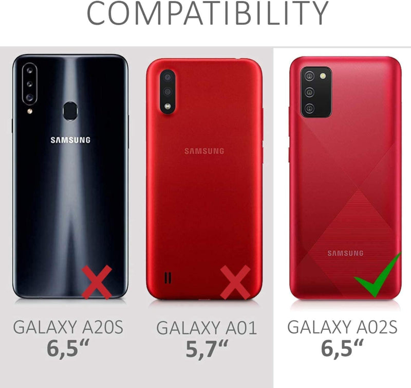 Transparant hybride 360 graden telefoonhoesje voor Galaxy A02s