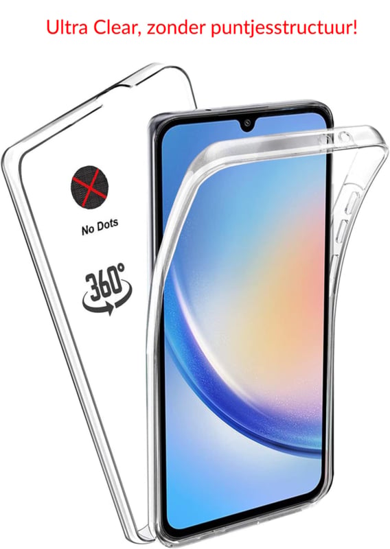 Transparant 360 graden telefoonhoesje voor Galaxy A34 5G
