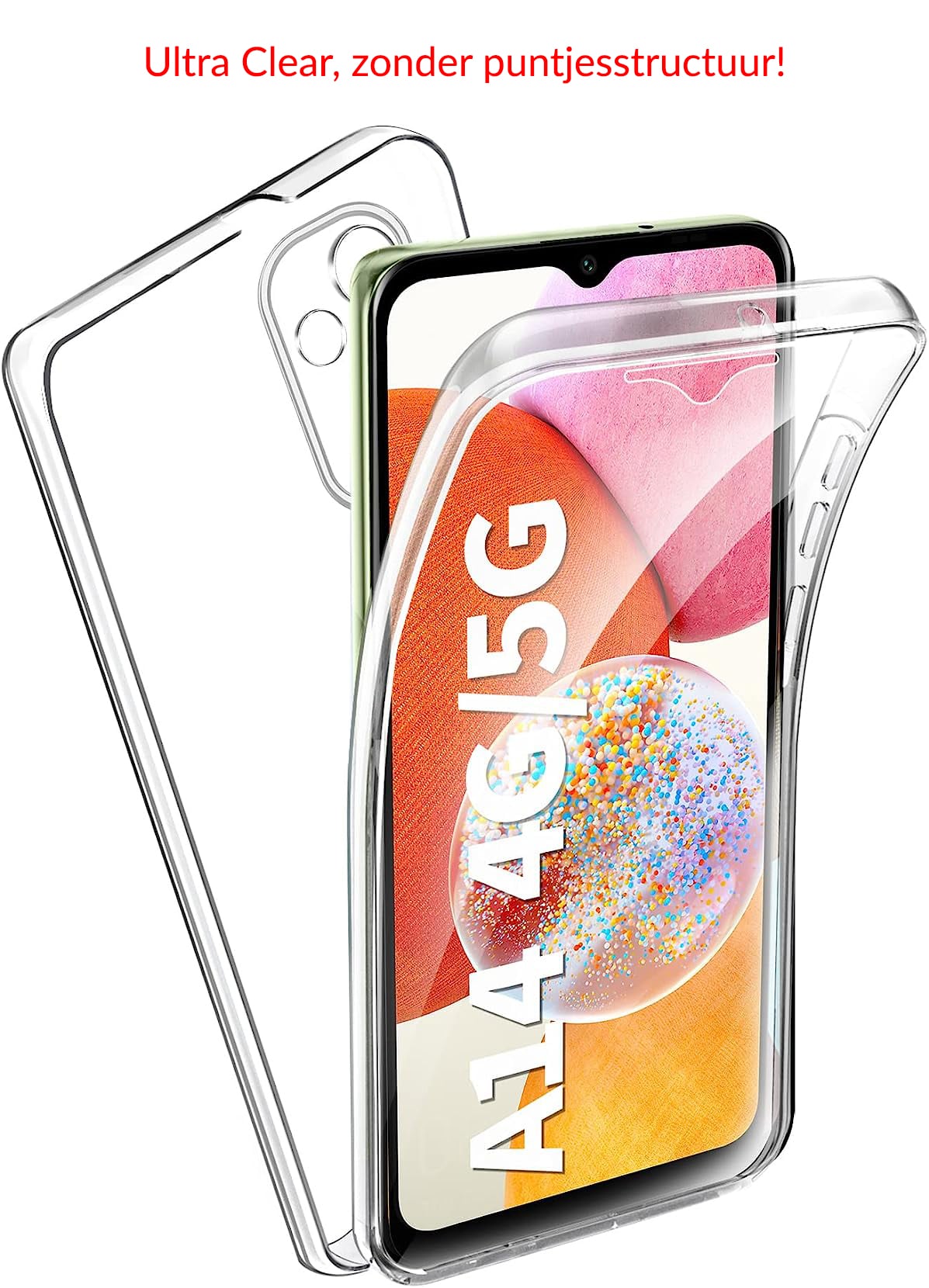 Transparant 360 Graden Telefoonhoesje voor Samsung Galaxy A14