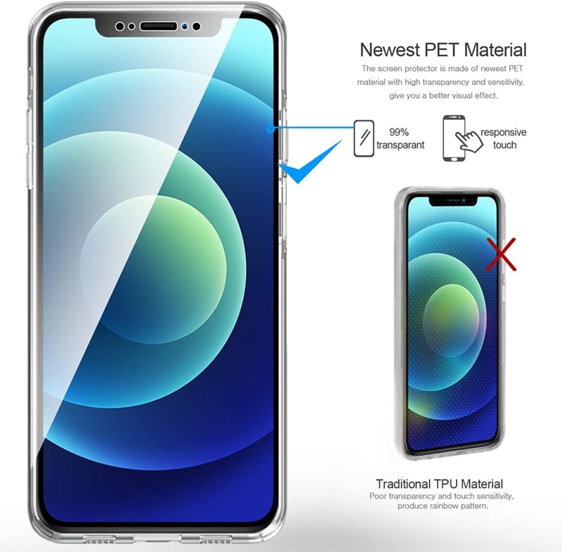 Transparant 360 graden telefoonhoesje voor iPhone 13 Mini