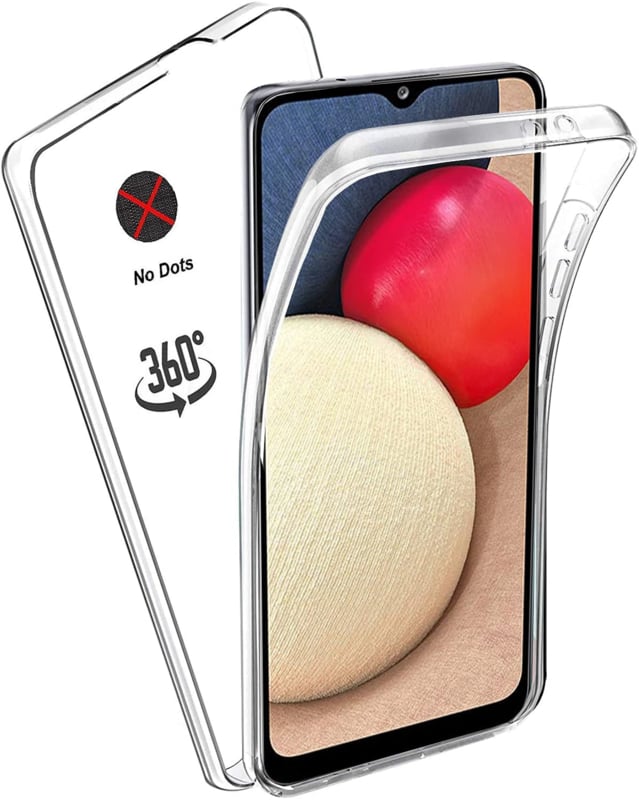Transparant hybride 360 graden telefoonhoesje voor Galaxy A02s