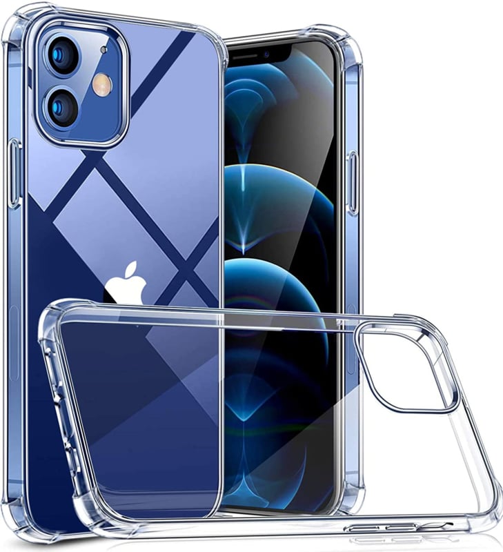 Transparant TPU hoesje met schokbestendige hoeken voor iPhone 12