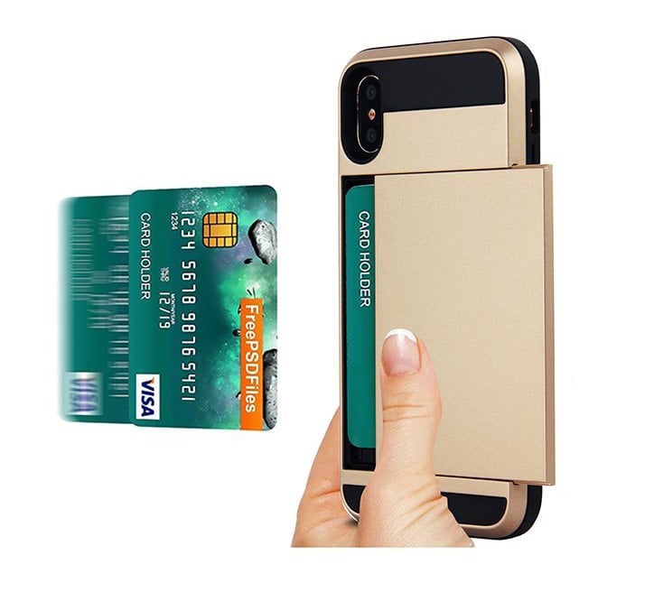 Slide Armor Hoesje voor iPhone Xs Max met Pashouder