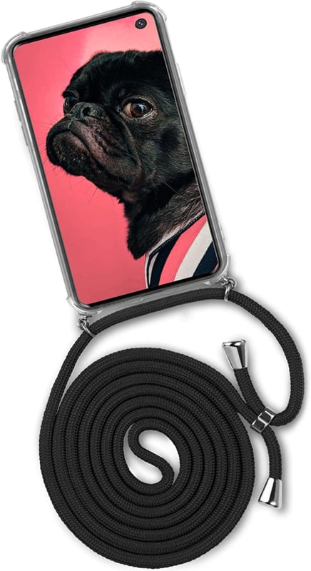 Transparant TPU telefoonhoesje met verstelbaar koord voor Galaxy S10