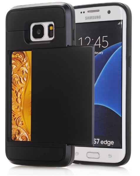 Slide Armor Telefoonhoesje met Pashouder voor Galaxy S7 Edge
