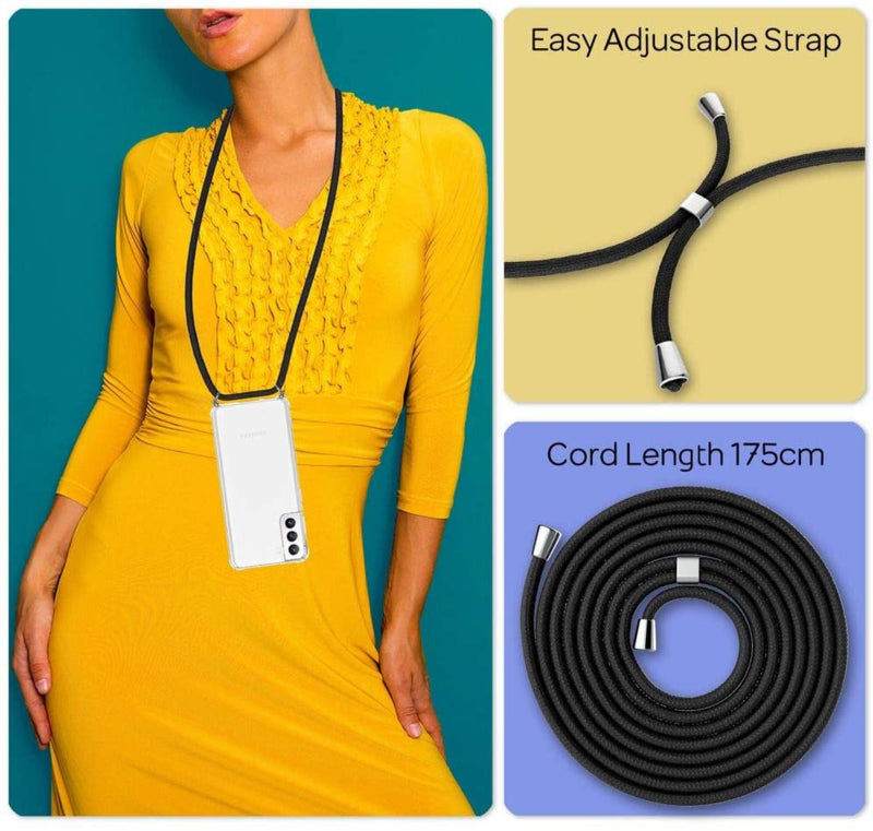 Transparant TPU Telefoonhoesje met Verstelbaar Koord voor Galaxy S21