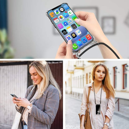 Transparant TPU telefoonhoesje met verstelbaar draagkoord