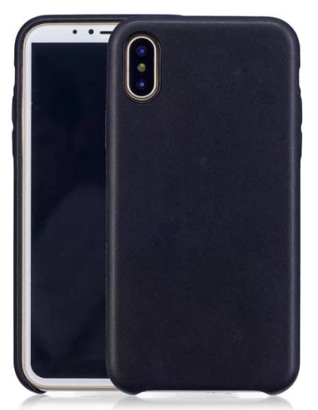 Leren back cover telefoonhoesje voor iPhone Xr