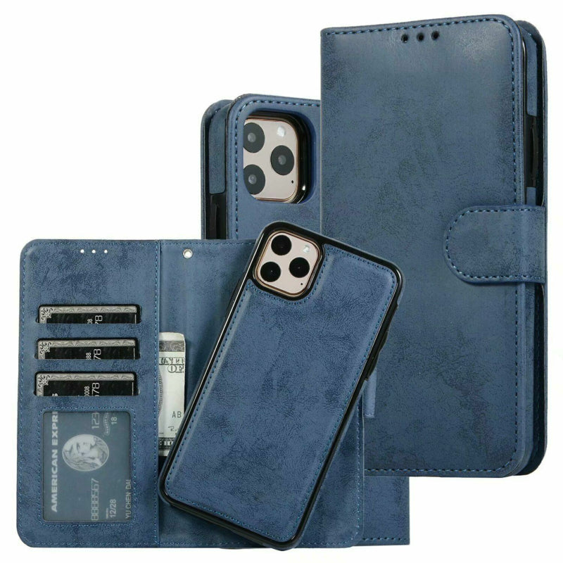 Uitneembaar magnetisch bookcase telefoonhoesje voor iPhone 14 / 16e / 17e