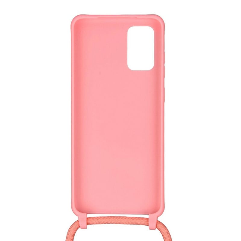 Galaxy Note 10 Plus TPU hoesje met koord roze