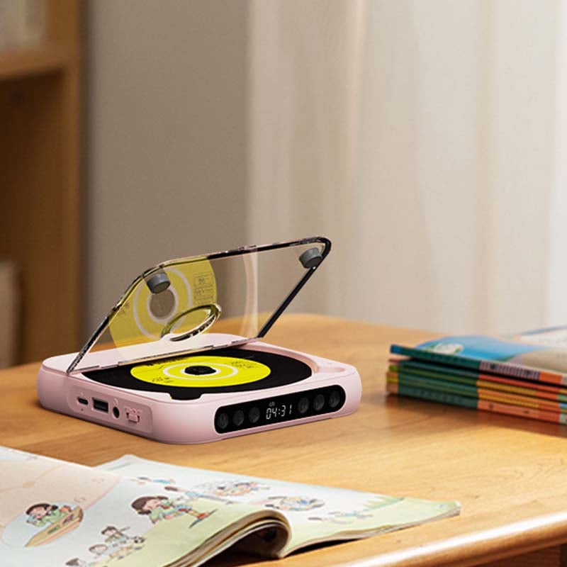 Draagbare cd-speler met bluetooth en oplaadbare batterij