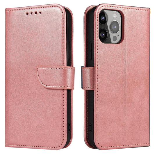 Leren bookcase portemonnee hoesje voor Samsung Galaxy S24 Plus roze