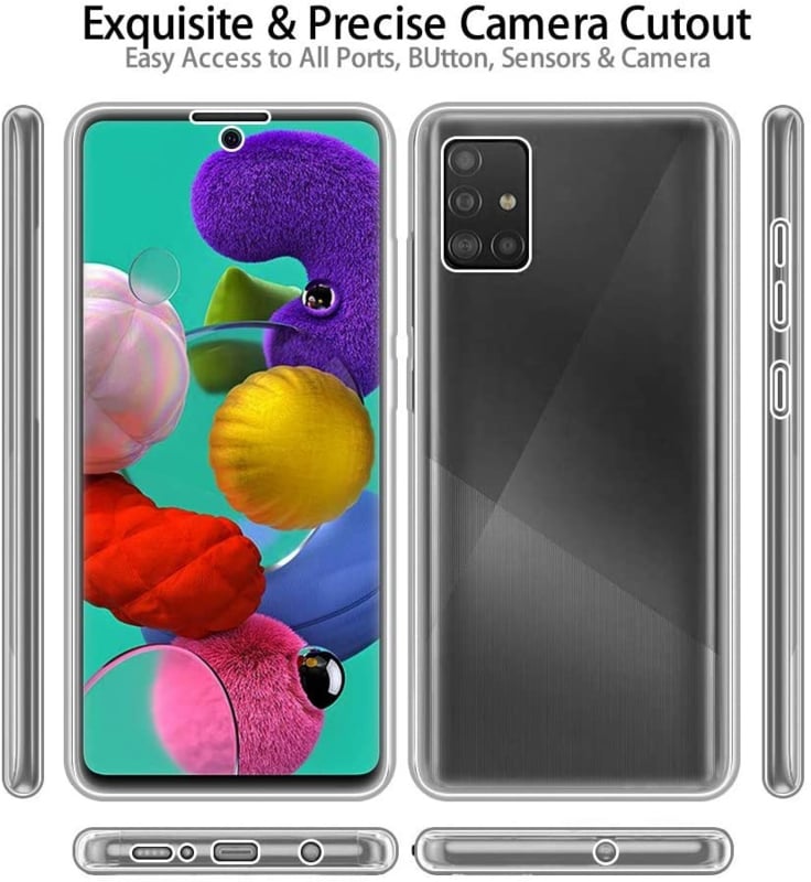 Transparant hybride telefoonhoesje met 360 graden bescherming