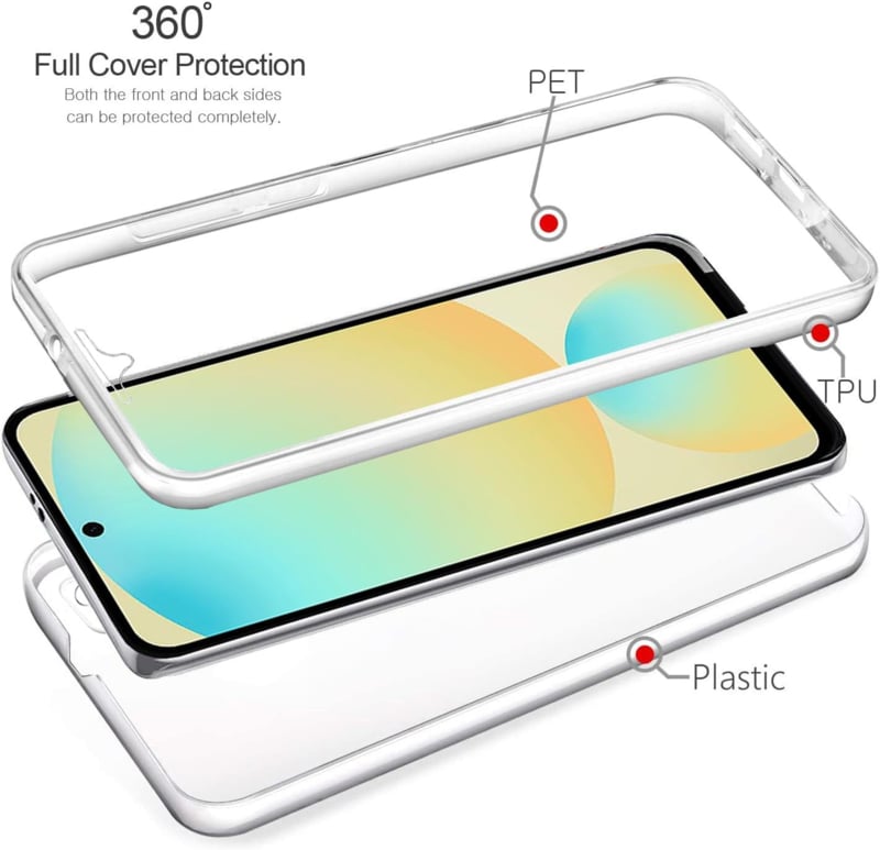 Transparant 360 graden telefoonhoesje voor Samsung Galaxy S23 FE