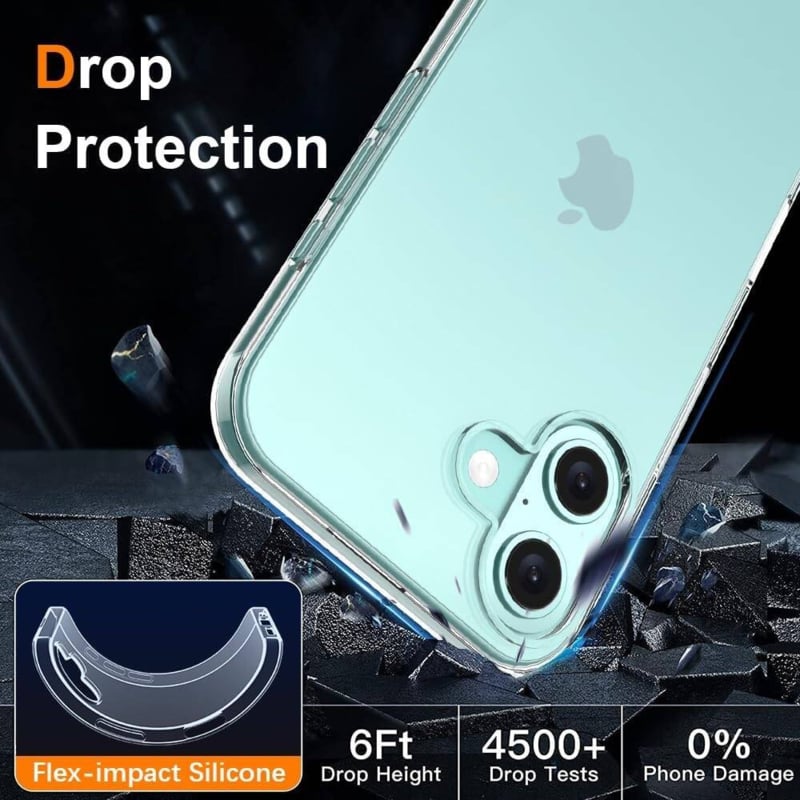 Transparant TPU telefoonhoesje voor iPhone 16 Plus