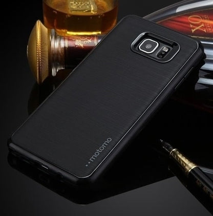 Hybride telefoonhoesje met aluminiumlook voor Galaxy S7 Edge