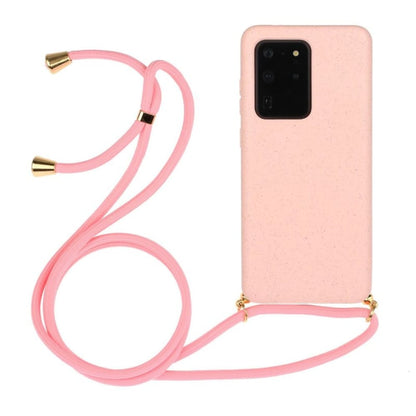 Galaxy S20 Ultra TPU hoesje met koord roze