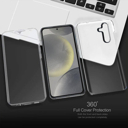 Transparant 360 graden telefoonhoesje met geïntegreerde schermbescherming voor Galaxy S24 Plus
