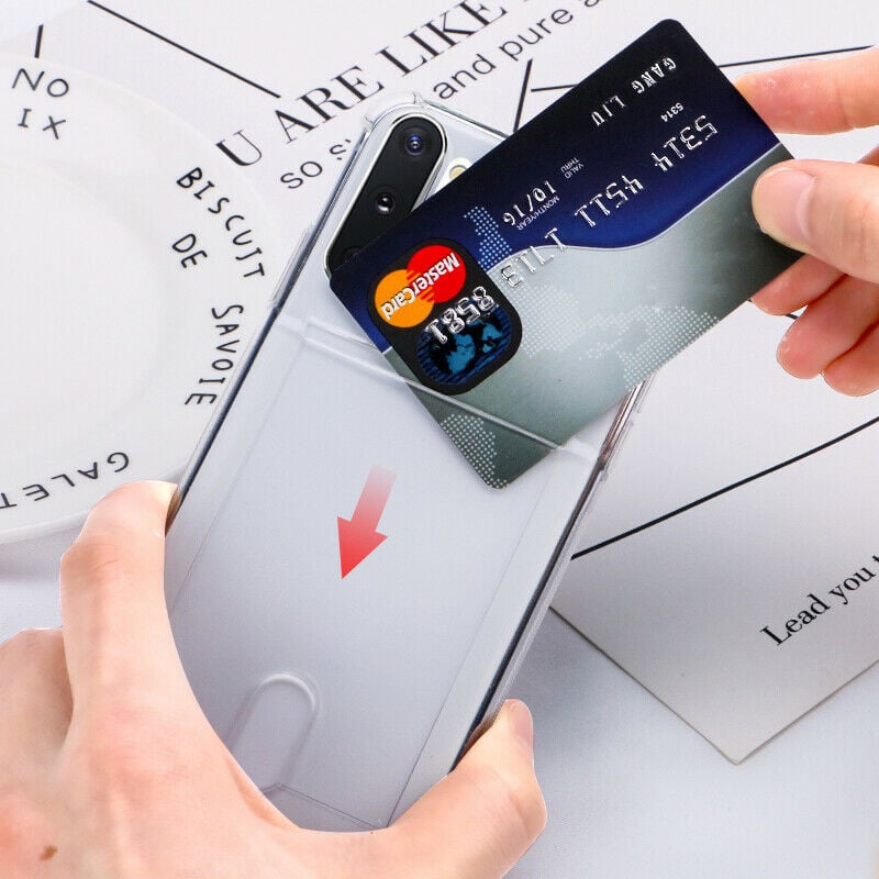 Transparant TPU telefoonhoesje met pasjesvakje voor Samsung Galaxy S25 Plus