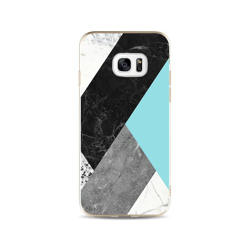 Flexibel TPU hoesje met marmerdesign voor Galaxy S7 Edge