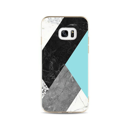 Flexibel TPU hoesje met marmerdesign voor Galaxy S7 Edge