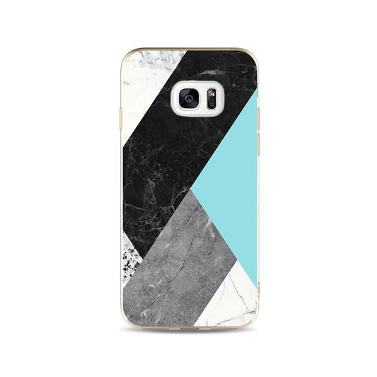 Flexibel TPU hoesje met marmerdesign voor Galaxy S7 Edge