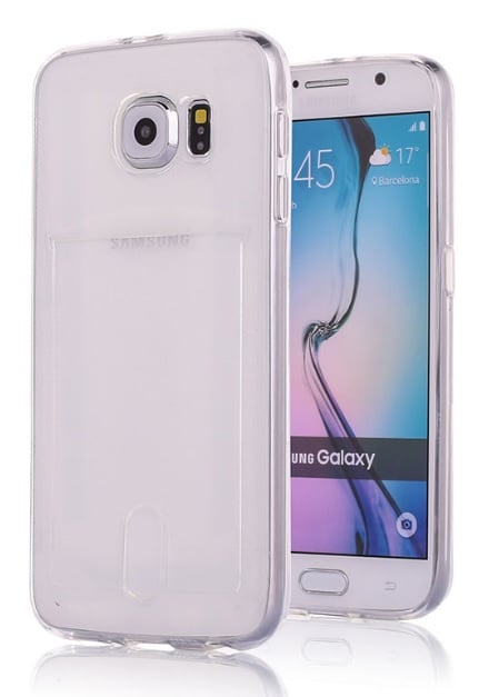 TPU telefoonhoesje voor Galaxy S6 Edge met pasjesvak