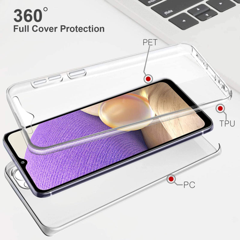 Transparant 360 graden telefoonhoesje voor Galaxy A32 5G
