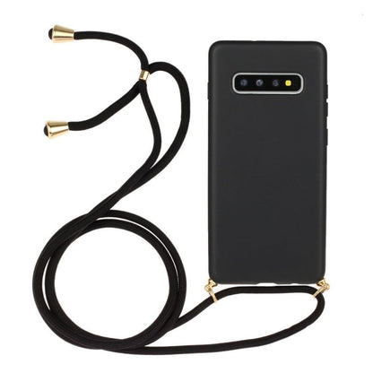 Galaxy S10 Plus Crossbody TPU Hoesje met Verstelbaar Koord Zwart