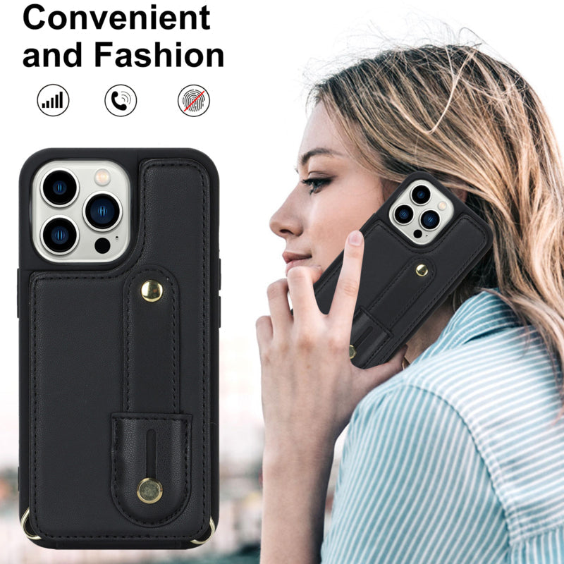 Telefoonhoesje met pasjeshouder en draagkoord voor iPhone 16 Pro