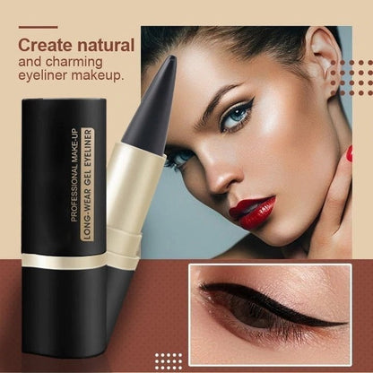 Matte sneldrogende eyeliner met lippenstiftvormig ontwerp