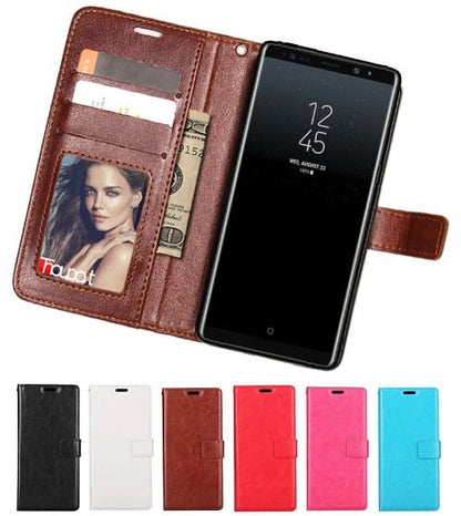Leren portemonnee hoesje voor Samsung Galaxy Note 8 met pasfotovakje