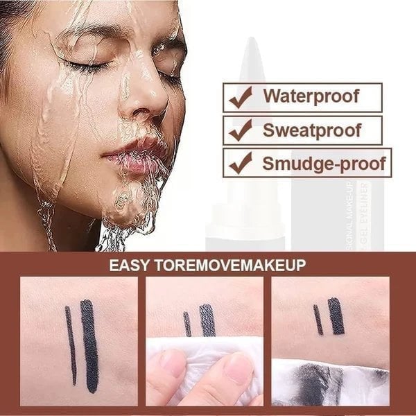 Matte sneldrogende eyeliner met lippenstiftvormig ontwerp