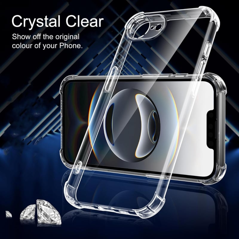 Transparant TPU telefoonhoesje met Air Cushion voor iPhone 16e / 17e