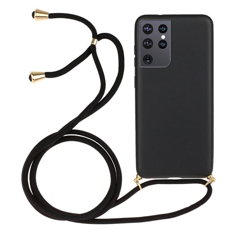 Crossbody TPU telefoonhoesje met verstelbaar koord voor Galaxy S21 Ultra
