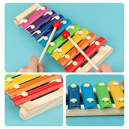 Montessori 5-in-1 houten speelset voor motoriek