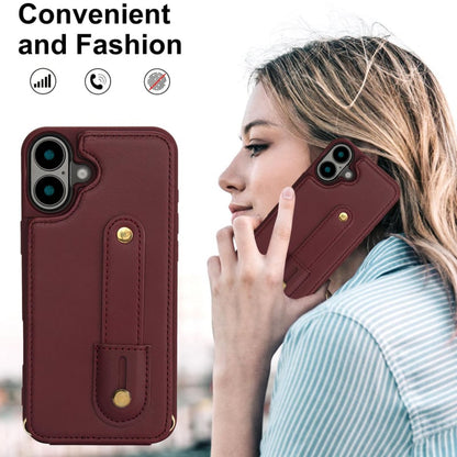 iPhone 16 Plus Hoesje met Pasjeshouder en Draagkoord