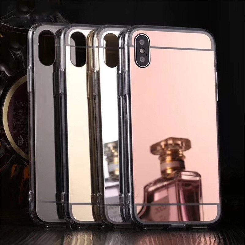 TPU spiegelhoesje voor iPhone Xr met glanzende achterkant