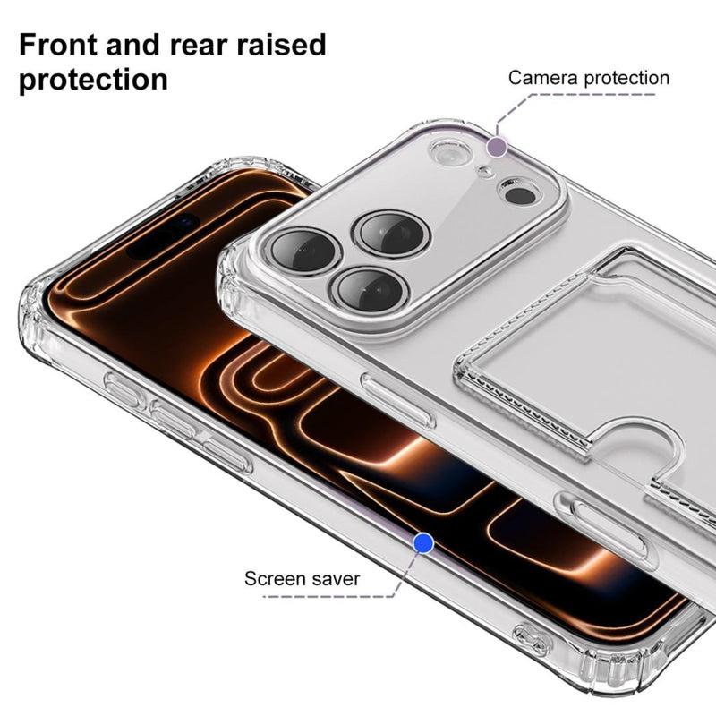 Transparant TPU Telefoonhoesje Met Pasjeshouder voor iPhone 17 Pro Max