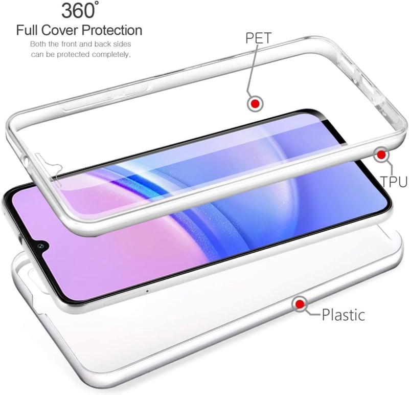 Transparant 360 graden telefoonhoesje voor Galaxy A16