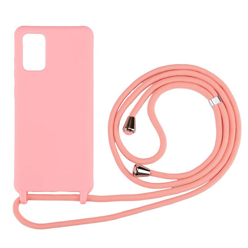 Galaxy Note 10 Plus TPU hoesje met koord roze