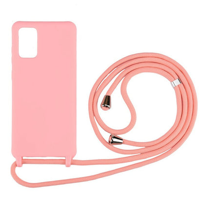 Galaxy Note 10 Plus TPU hoesje met koord roze