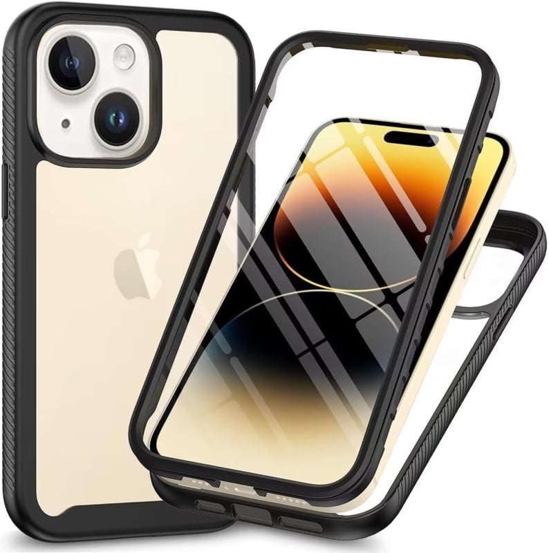 iPhone 15 Plus 360 beschermhoes met ingebouwde screenprotector