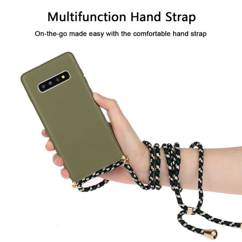 TPU crossbody telefoonhoesje voor Galaxy S10 met draagkoord