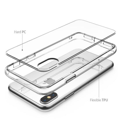 Transparant hybride telefoonhoesje voor iPhone X / Xs