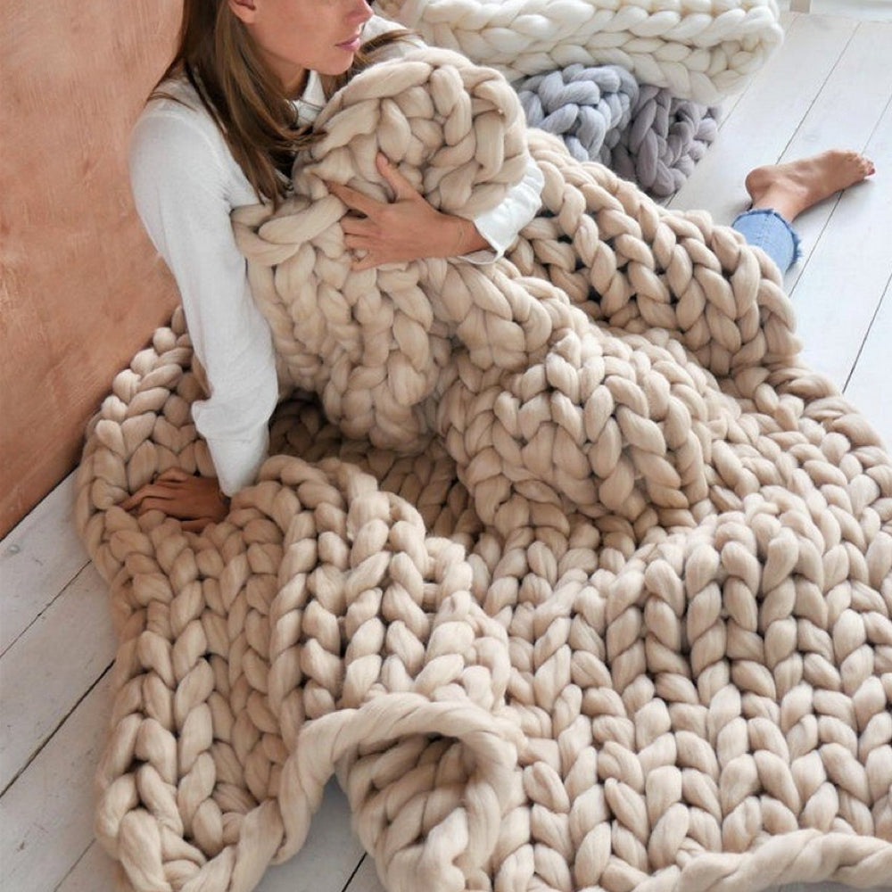 XXL chunky breigaren voor dekens en plaids