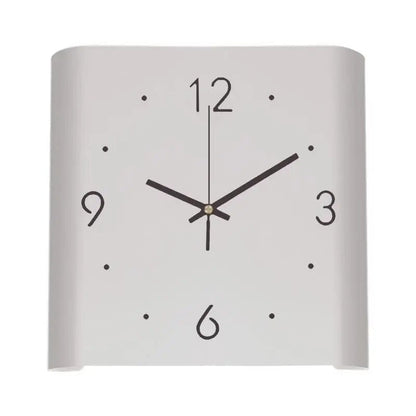 Vierkante wandklok met ledverlichting en stil uurwerk