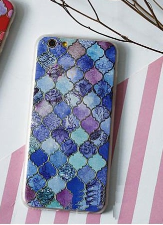 iPhone 7 Plus / 8 Plus hoesje met 3D reliëf ruiten