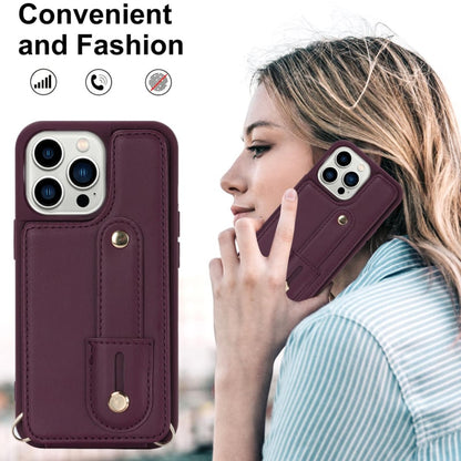 Leren telefoonhoesje met pasjeshouder en draagkoord